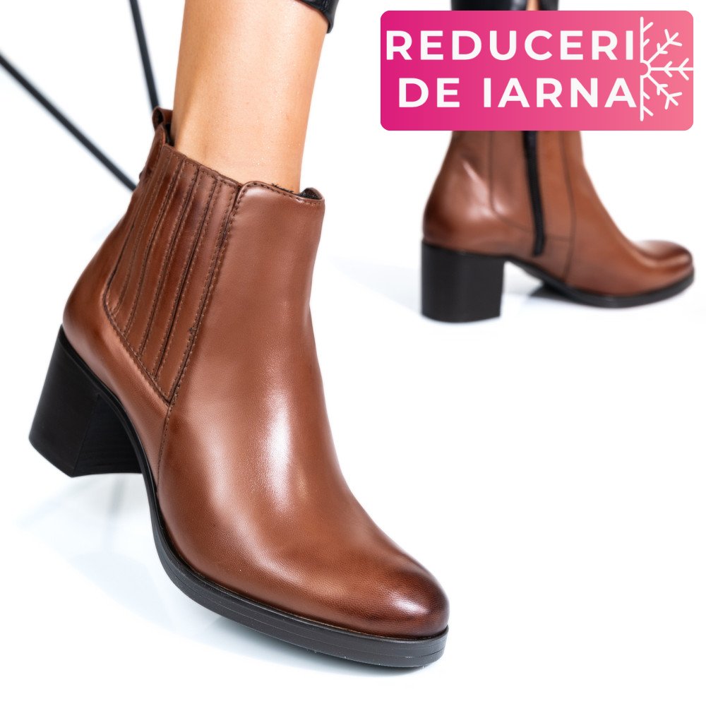 BOTINE DAMA PIELE NATURALA MARO TOC MIC WS77H-114H54