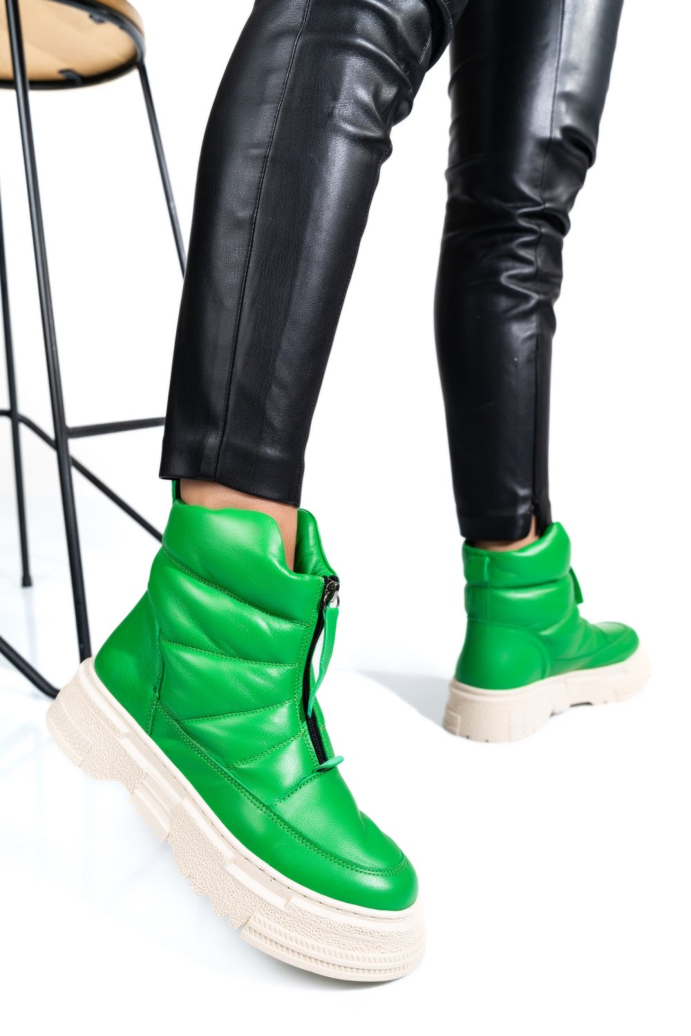 GHETE VERZI PIELE NATURALA APCK4003