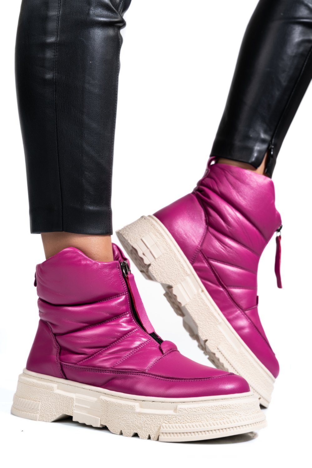 GHETE FUCHSIA PIELE NATURALA APCK4003