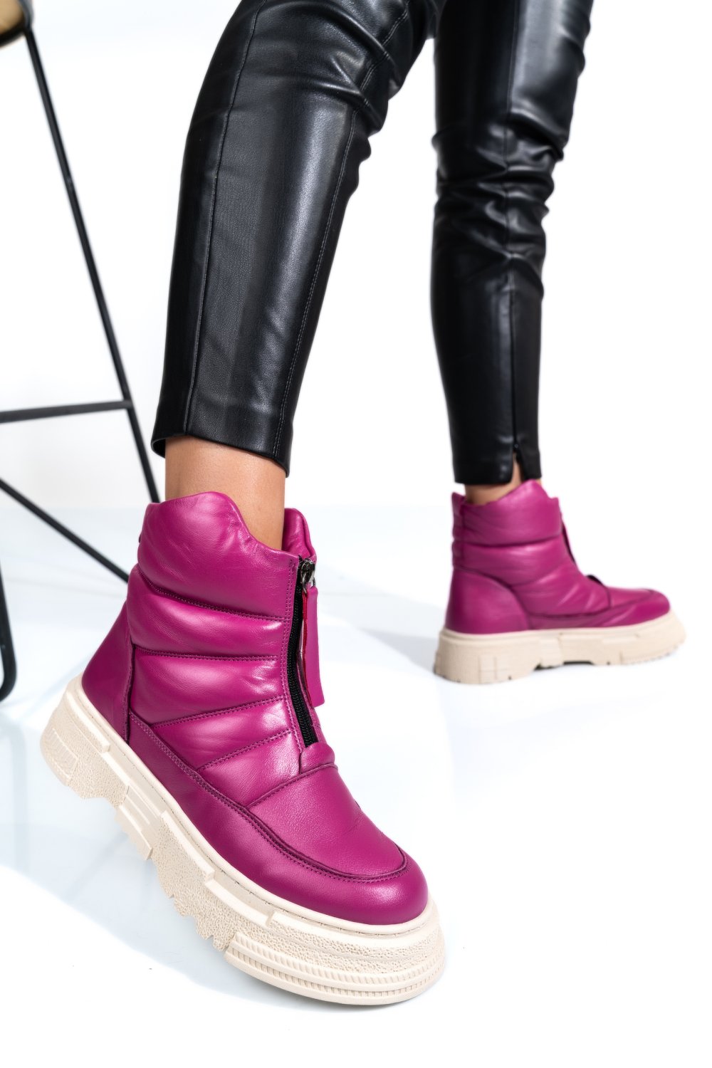 GHETE FUCHSIA PIELE NATURALA APCK4003