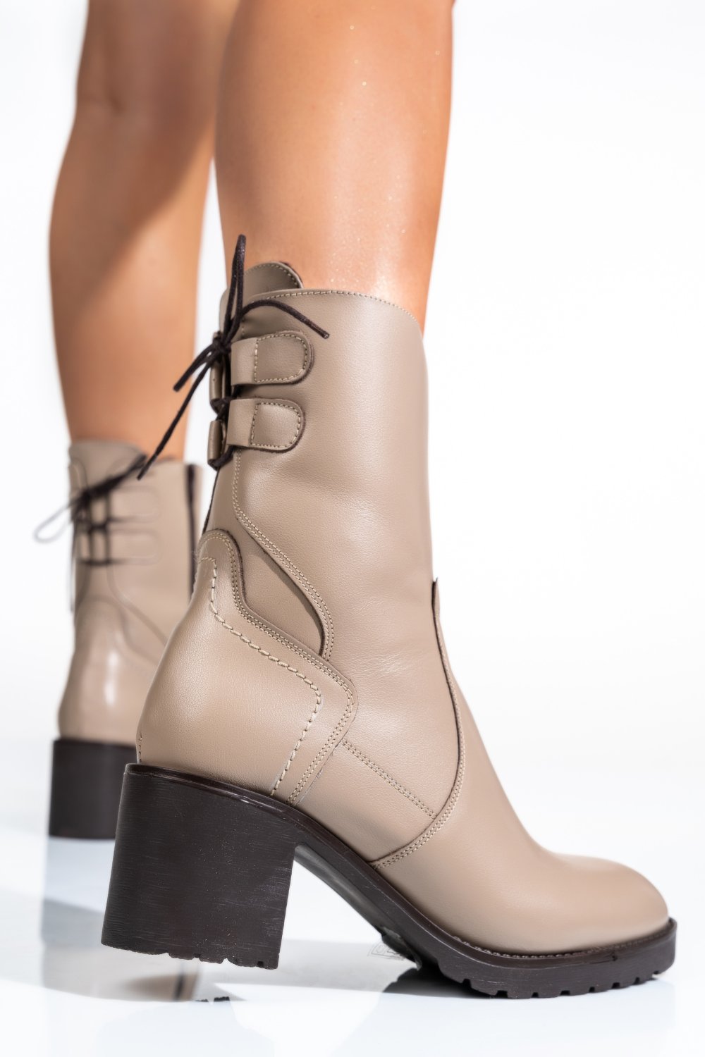 CIZME BEJ PIELE NATURALA 1PC92802NP