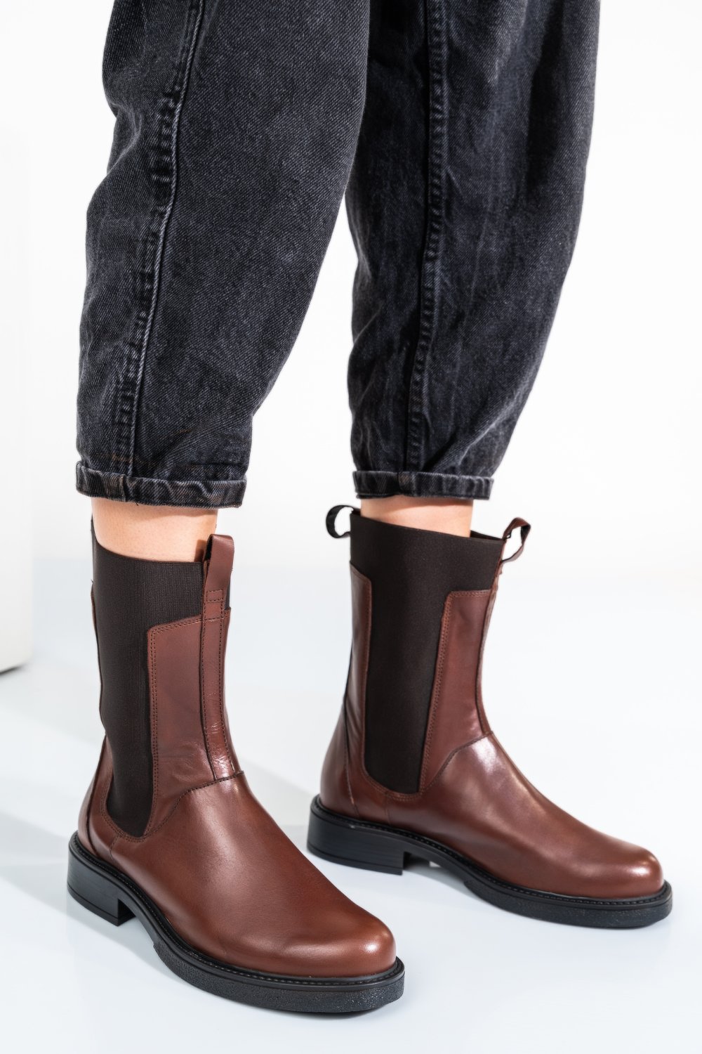 GHETE DAMA CAPTUSITE PIELE NATURALA MARO INCHIS 7S77628