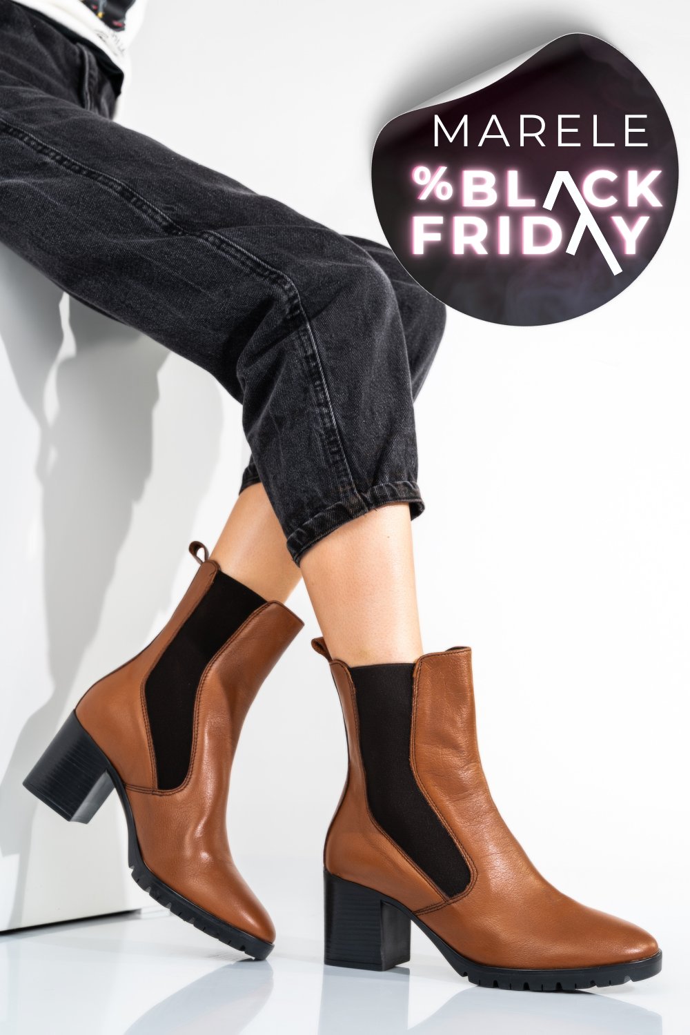 BOTINE DAMA CAPTUSITE PIELE NATURALA  MARO DESCHIS 2S77167