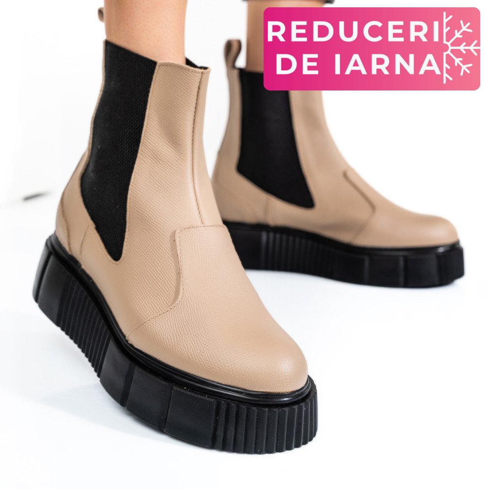 GHETE BEJ PIELE NATURALA 2PC01L