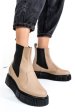 Ghete bej piele naturala 2pc01l