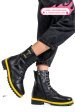 Ghete negru galben piele naturala 0pc903