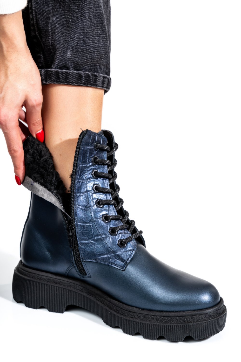 GHETE BLEUMARIN PIELE NATURALA 1S7750LIB