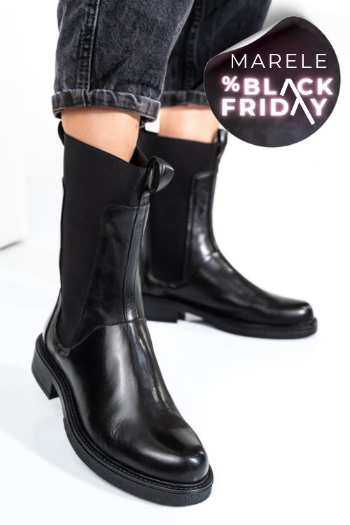 Ghete negre piele naturala 7s77628