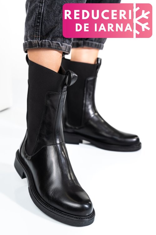 Ghete negre piele naturala 7s77628