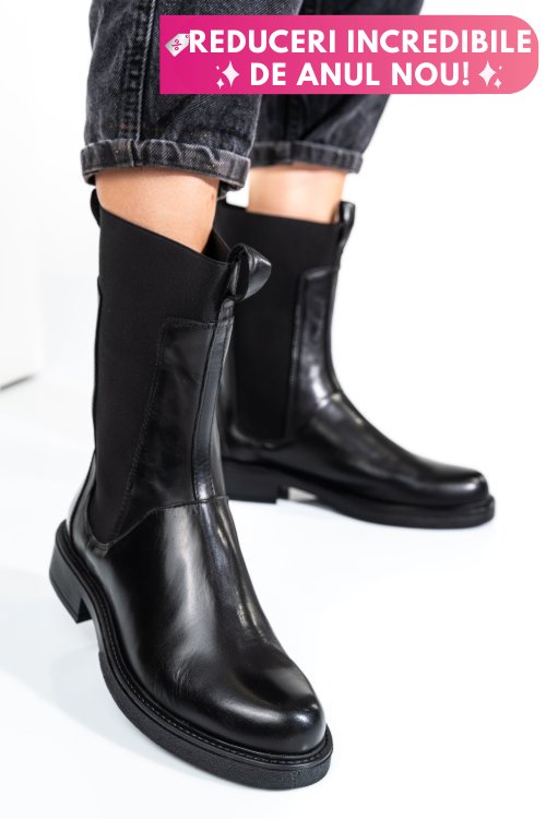 Ghete negre piele naturala 7s77628