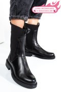 GHETE NEGRE PIELE NATURALA 7S77628