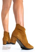 BOTINE DAMA PIELE NATURALA INTOARSA CAMEL 7S7723