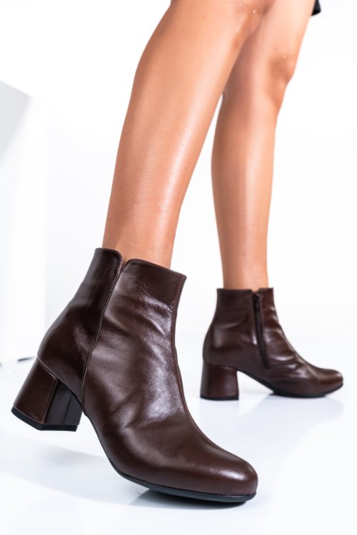 Botine dama piele naturala maro 7s7721