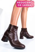 BOTINE DAMA PIELE NATURALA MARO 7S7721