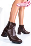 BOTINE DAMA PIELE NATURALA MARO 7S7721