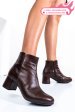Botine dama piele naturala maro 7s7721