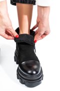 GHETE ALL BLACK PIELE NATURALA INTOARSA 0PC4B