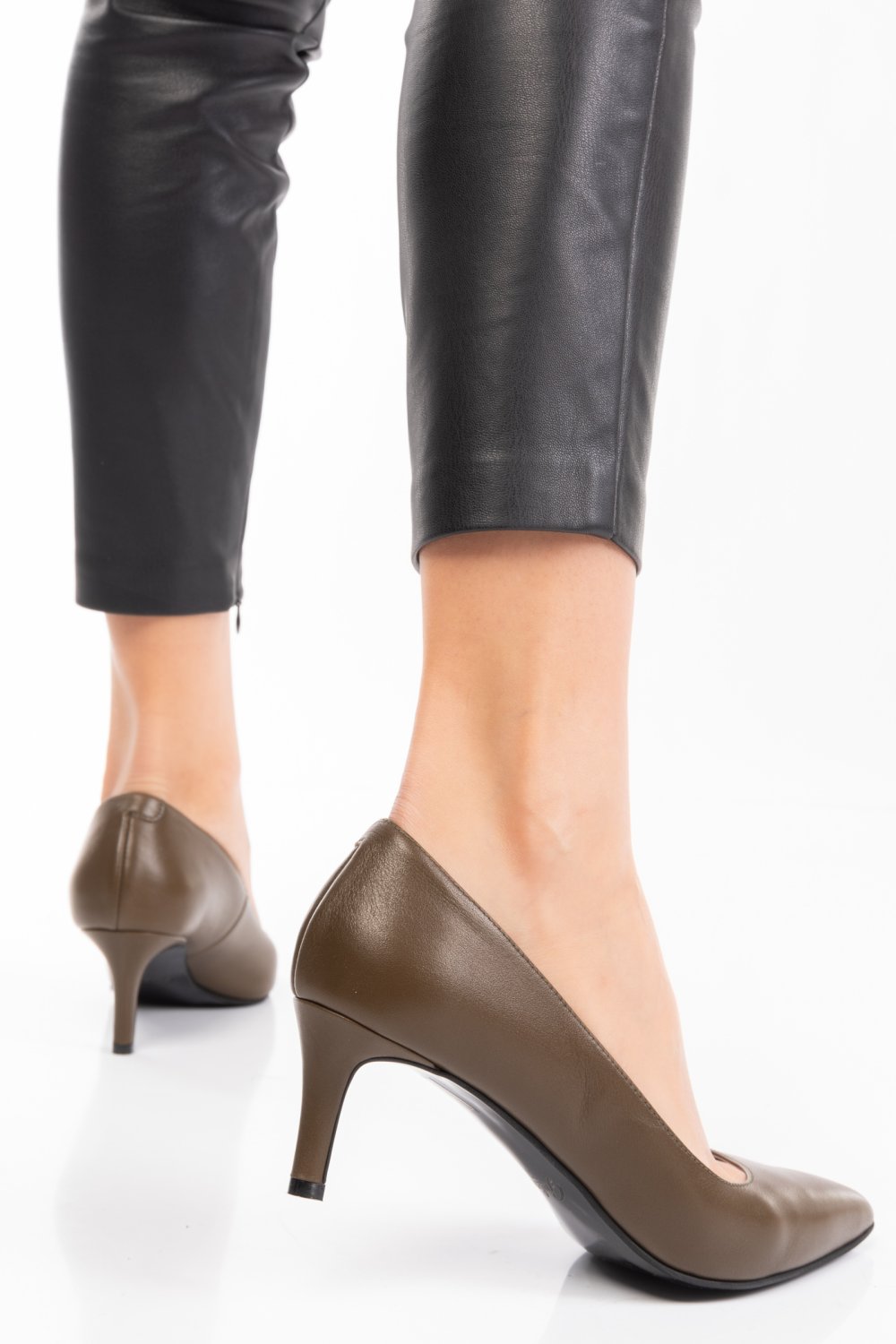 PANTOFI KHAKI DAMA GUBAN PIELE NATURALA 3S77514