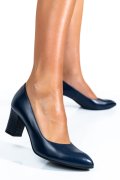 PANTOFI DAMA GUBAN PIELE NATURALA NAVY TOC IMPLETIT 3S77292