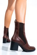 BOTINE DAMA CAPTUSITE  PIELE NATURALA MARO 2S77167
