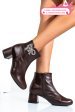 Botine maro inchis piele naturala 7s7733