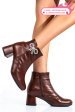 Botine maro piele naturala 7s7733