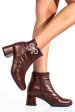 Botine maro piele naturala 7s7733