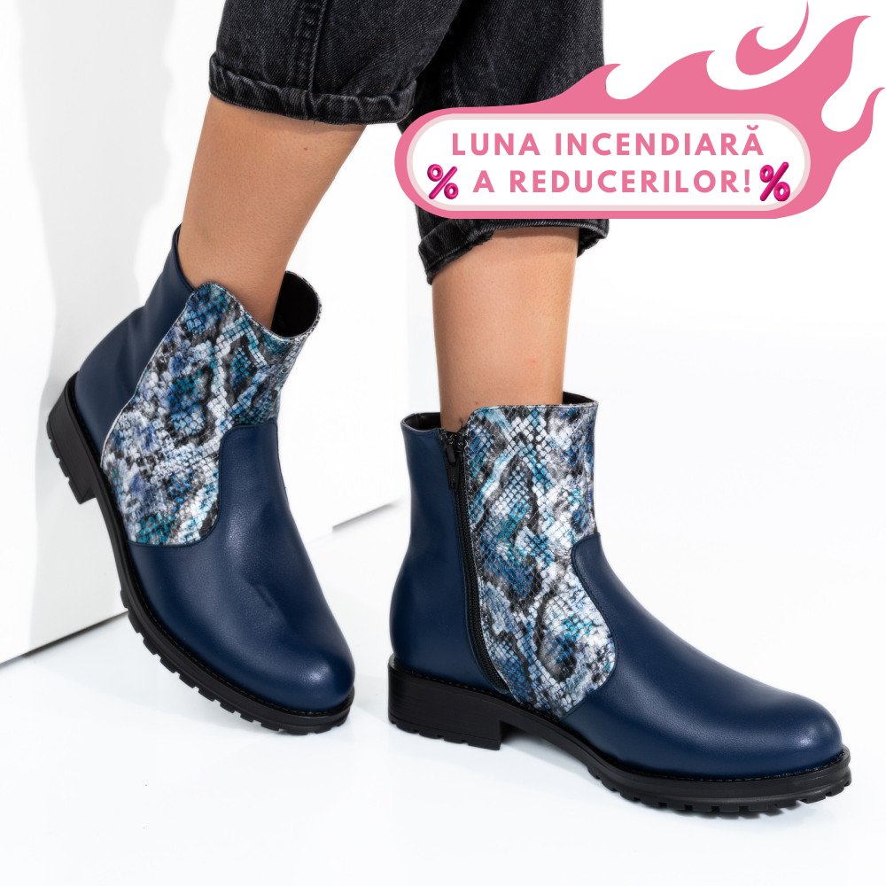 GHETE DAMA PIELE NATURALA BLEUMARIN SNK 0S772LIB