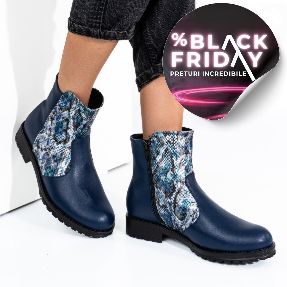 GHETE DAMA PIELE NATURALA BLEUMARIN SNK 0S772LIB