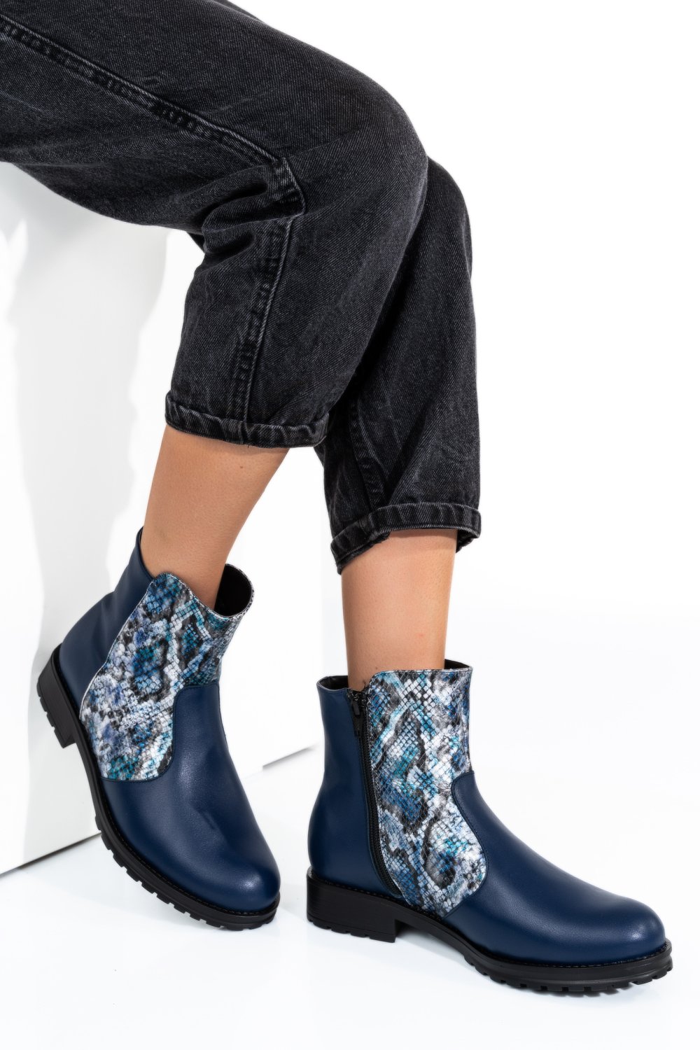 GHETE DAMA PIELE NATURALA BLEUMARIN SNK 0S772LIB