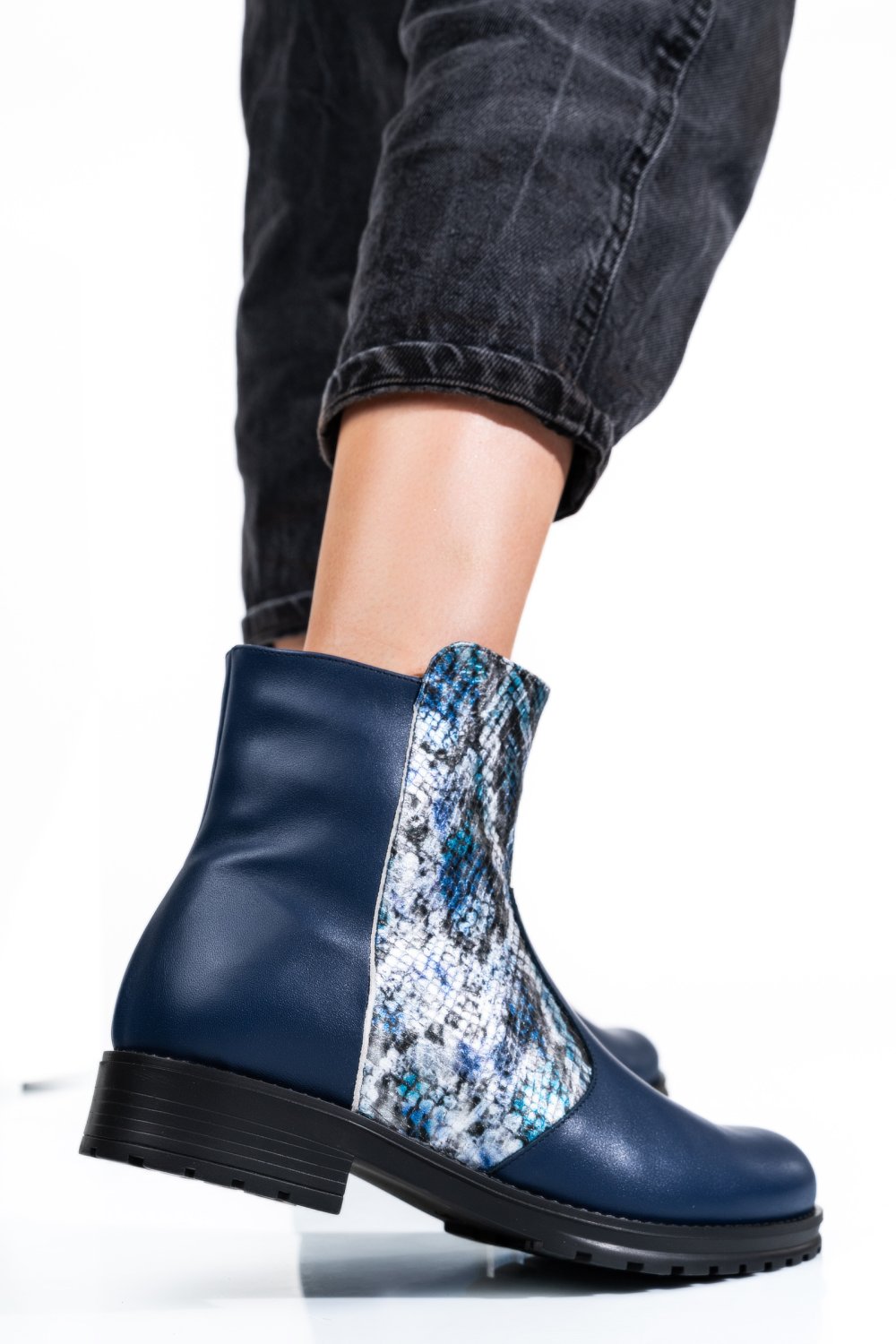 GHETE DAMA PIELE NATURALA BLEUMARIN SNK 0S772LIB