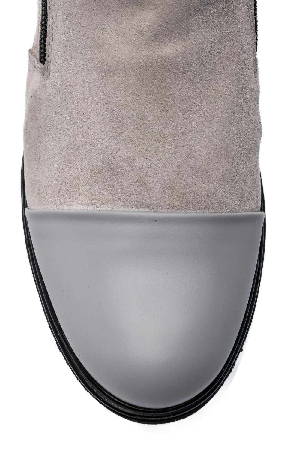 GHETE GRI PIELE NATURALA INTOARSA 0PC04