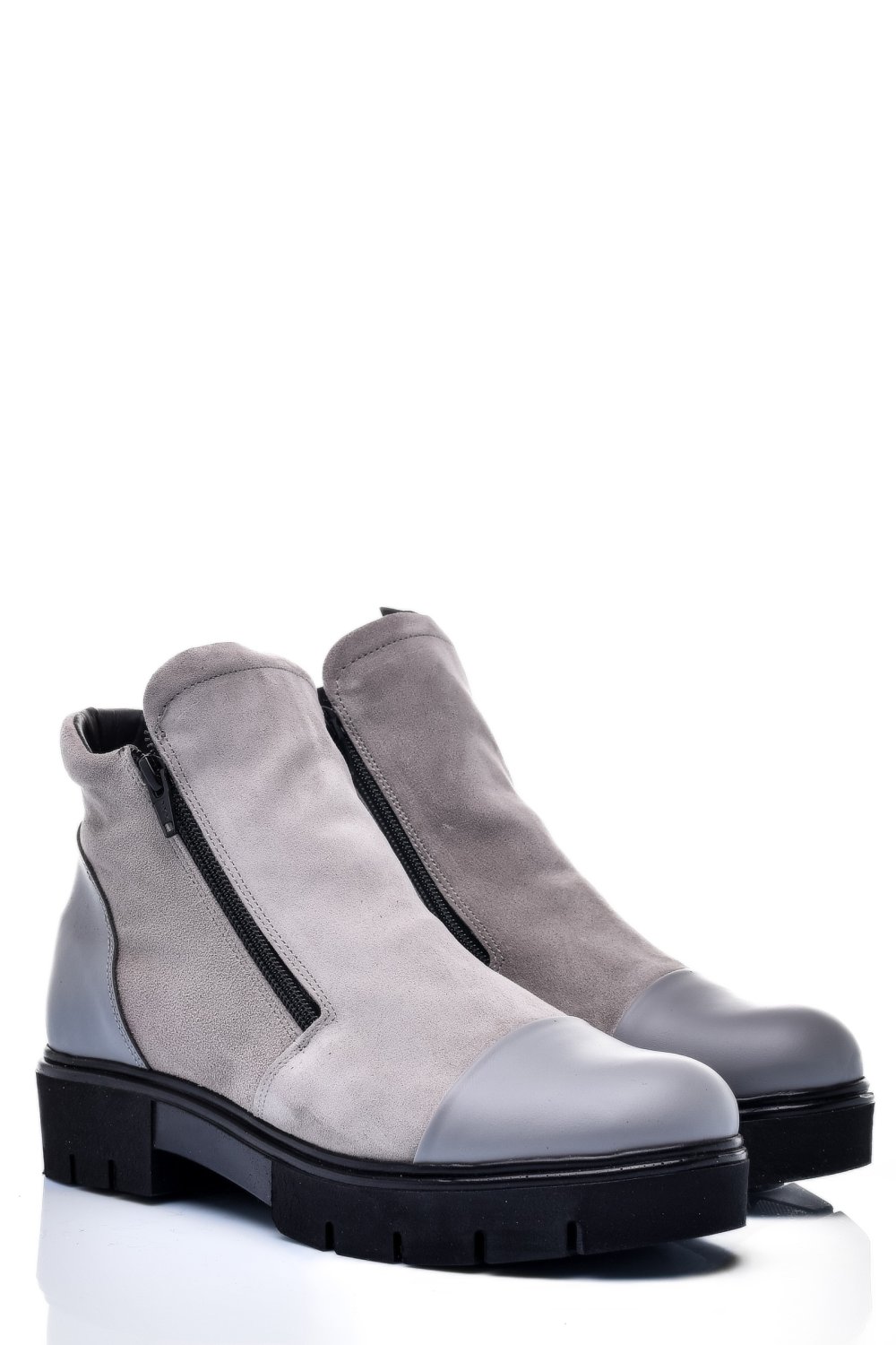 GHETE GRI PIELE NATURALA INTOARSA 0PC04