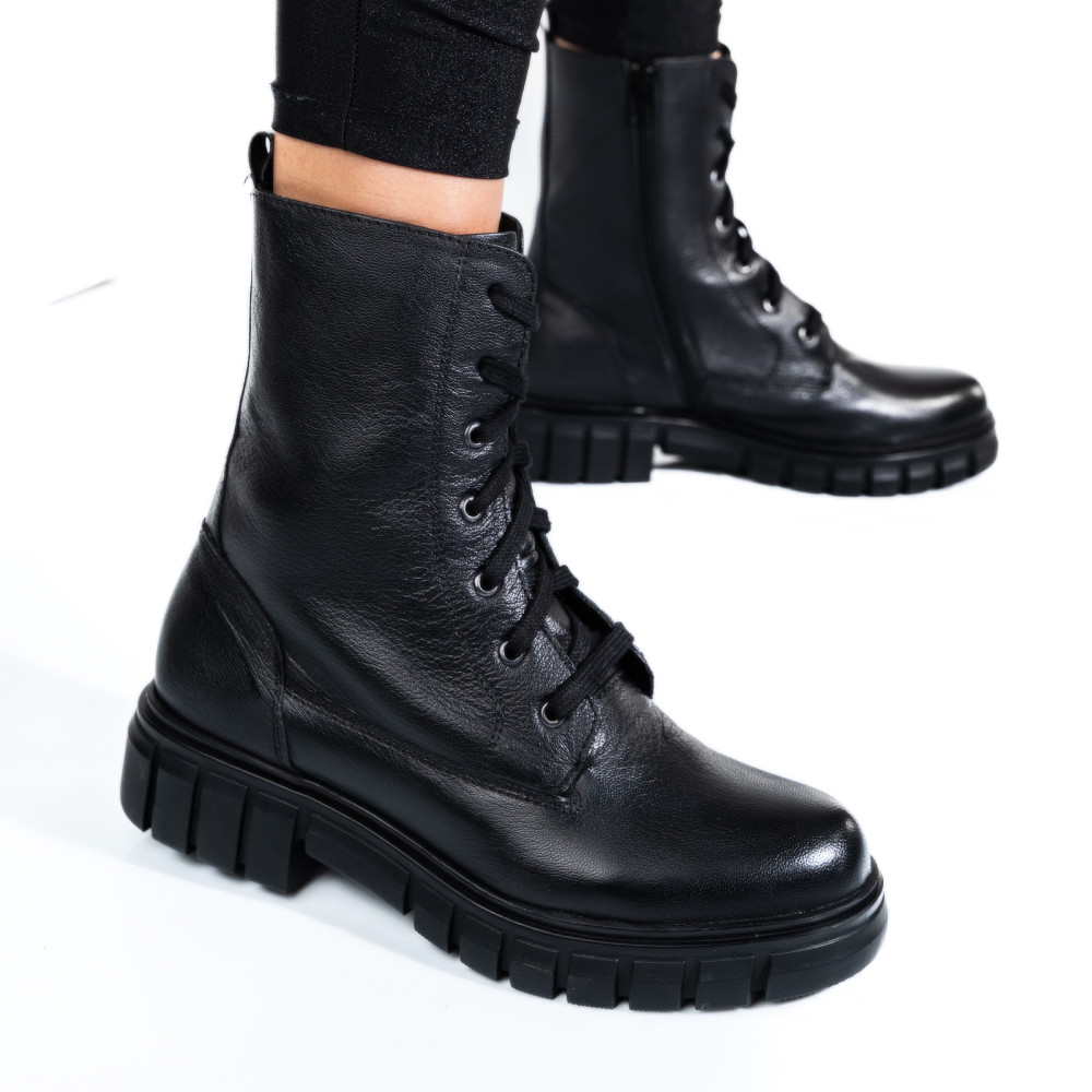 GHETE DAMA DE IARNA PIELE NATURALA NEGRE 8S77620-A