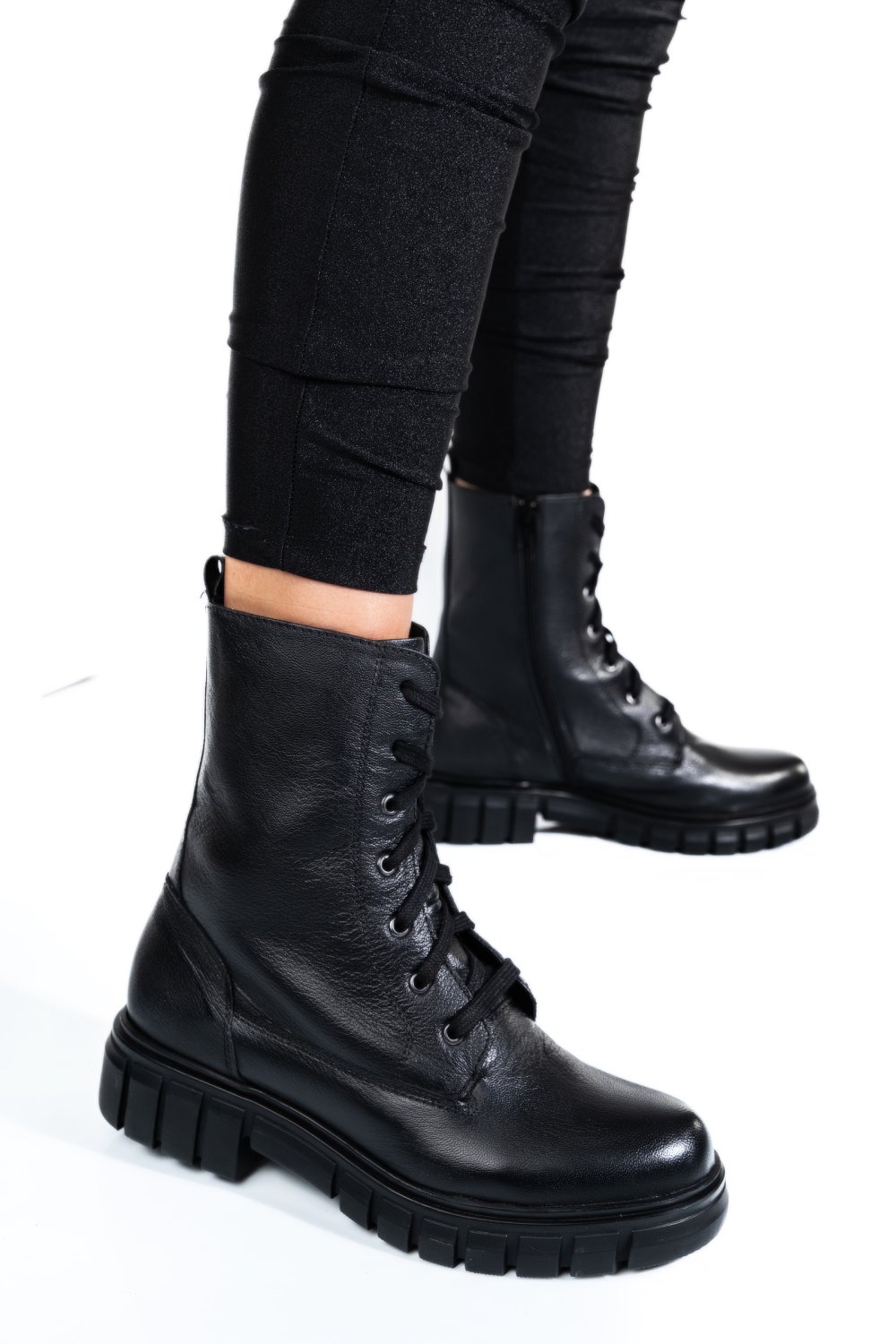 GHETE DAMA DE IARNA PIELE NATURALA NEGRE 8S77620-A