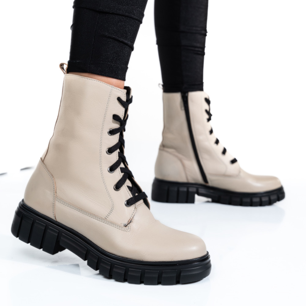 GHETE DAMA PIELE NATURALA CREM 8S77620-A