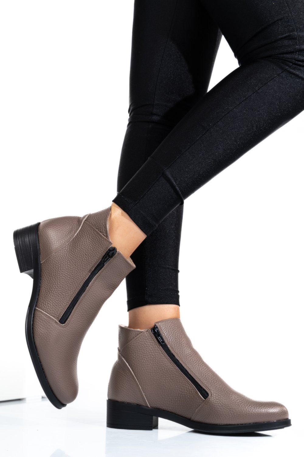 GHETE KHAKI PIELE NATURALA INTERIOR IMBLANIT 0PC1-IMB