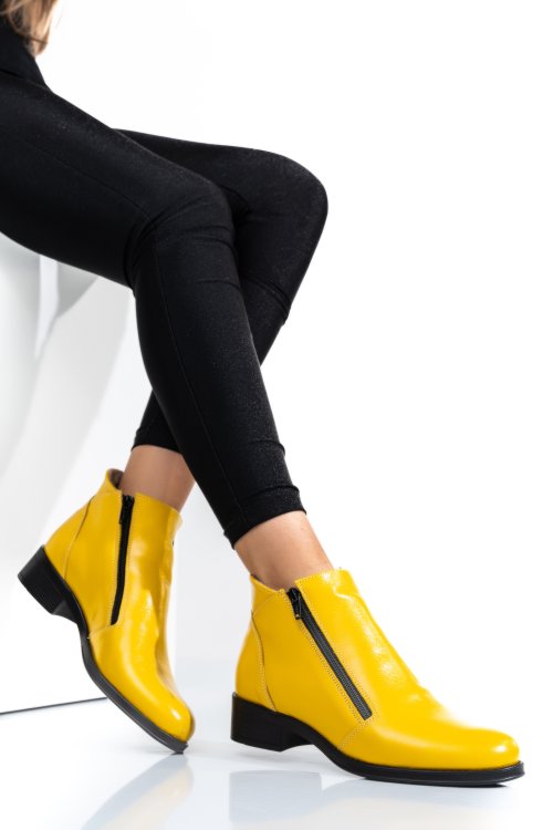 Ghete galbene piele naturala 0pc1