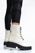 GHETE BEJ TALPA NEAGRA PIELE NATURALA 1S7730
