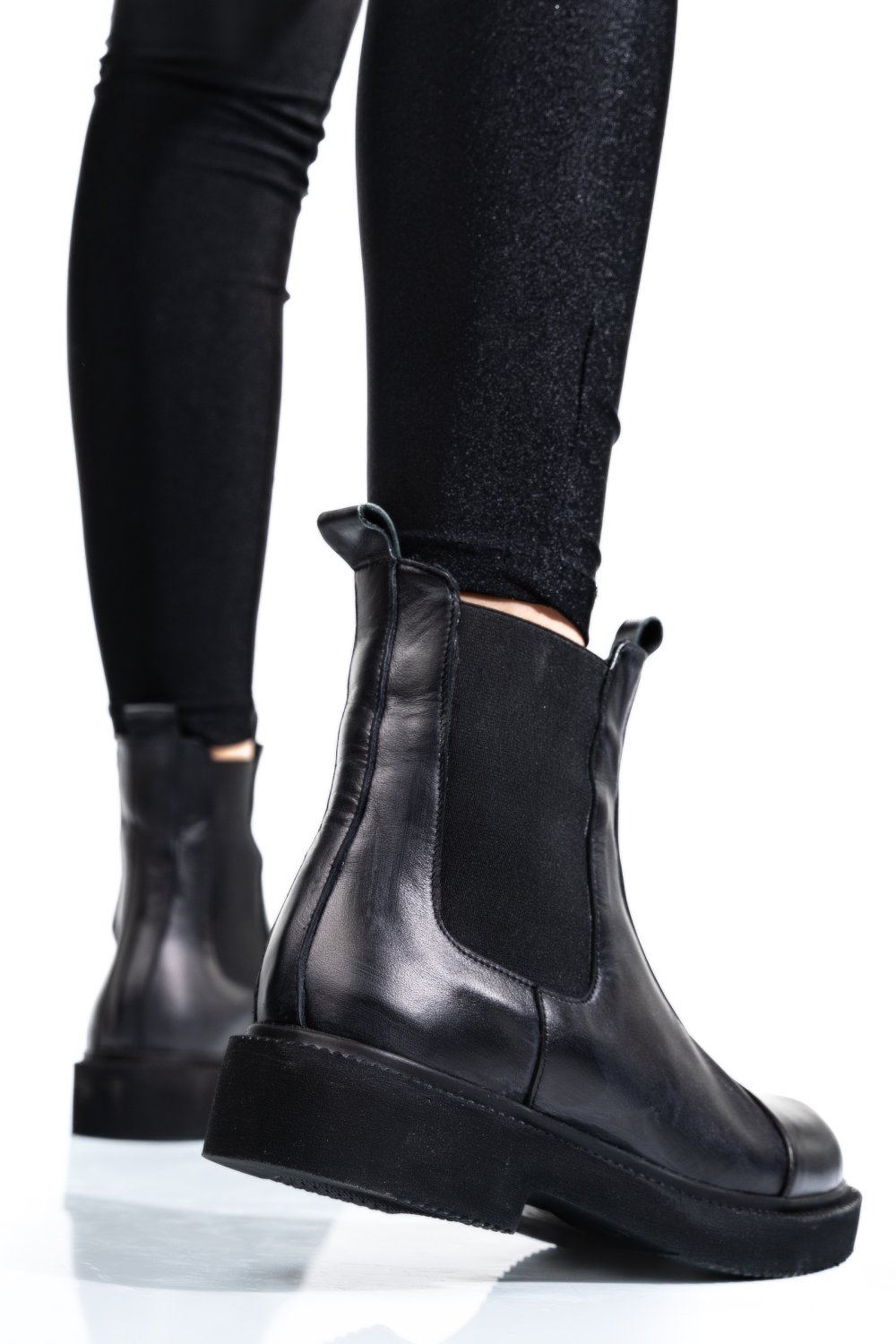 GHETE NEGRE PIELE NATURALA ES77DB002
