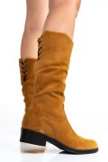 CIZME CAMEL PIELE NATURALA INTOARSA 7PC01-IMB