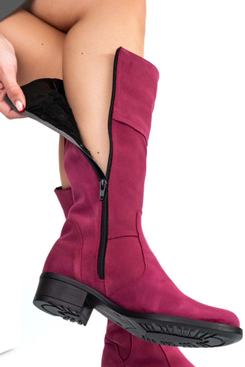 CIZME VISINII PIELE NATURALA INTOARSA 7PC30