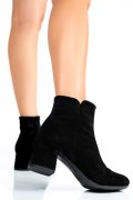 BOTINE DAMA PIELE NATURALA INTOARSA NEGRE 7S7721