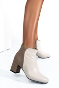 BOTINE BEJ PIELE NATURALA 7S7755