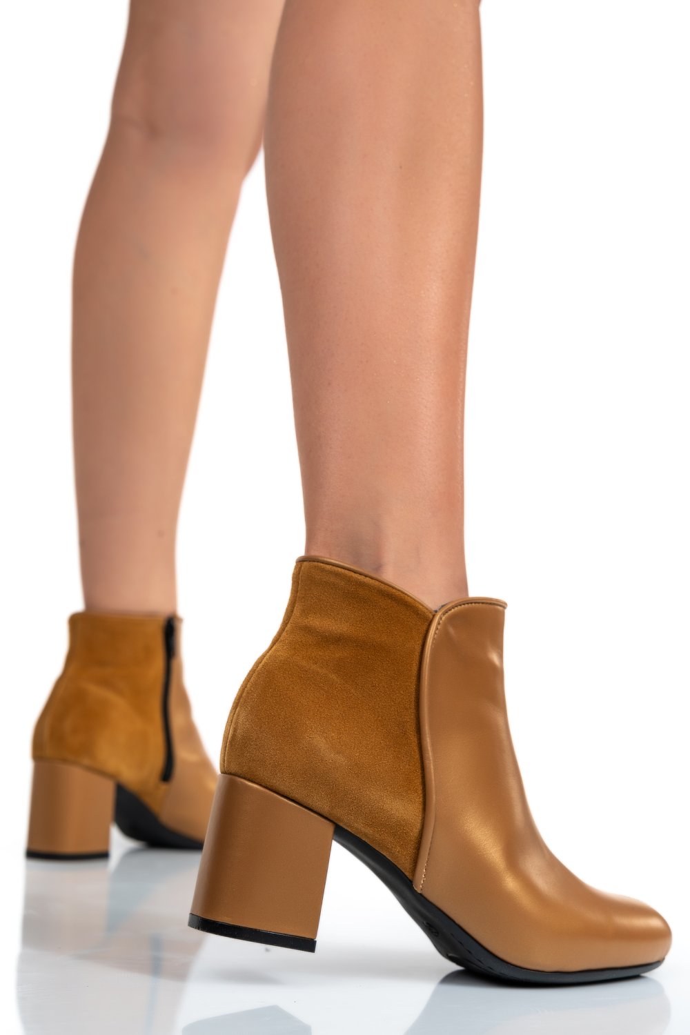 BOTINE MARO PIELE NATURALA INTOARSA 7S7755