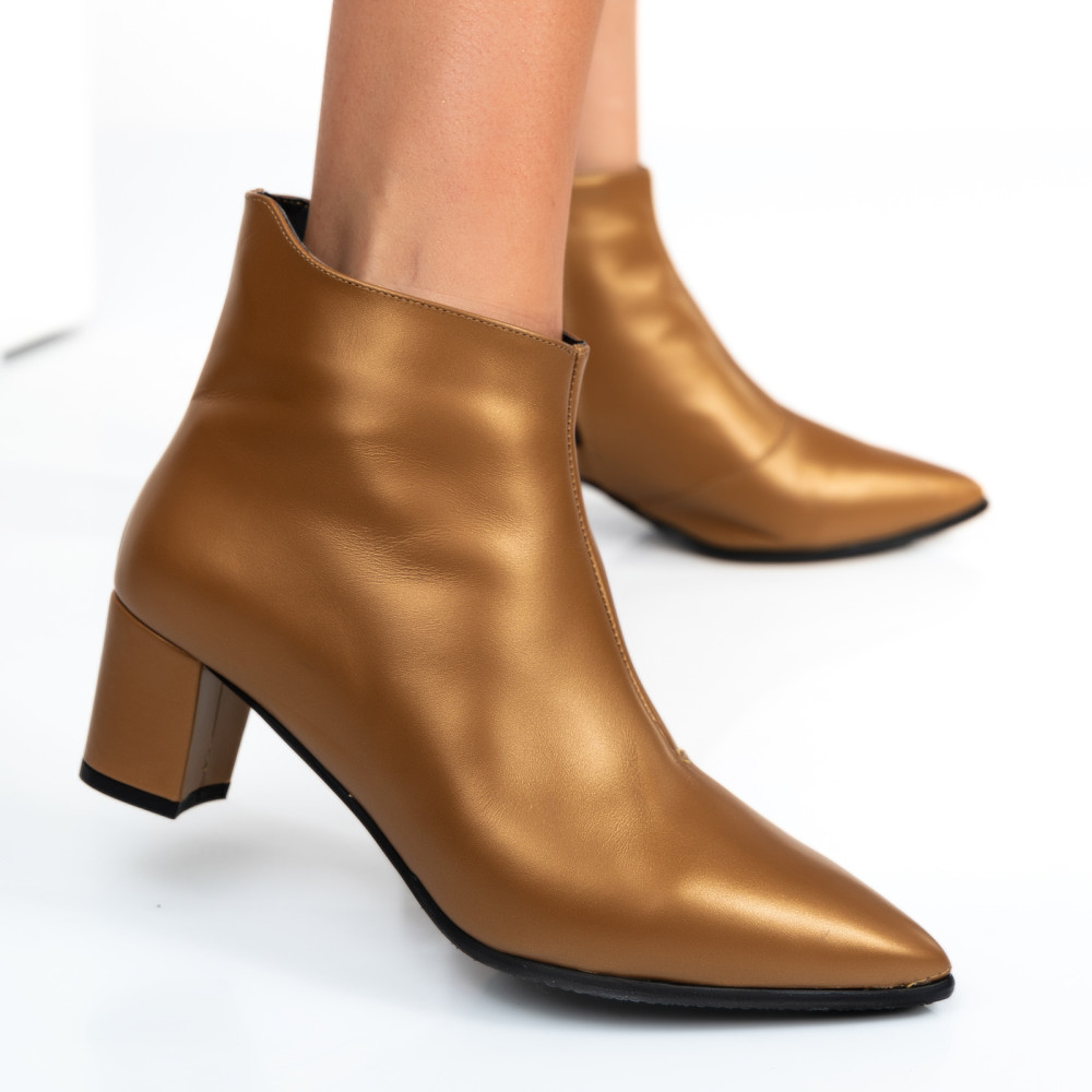 BOTINE DAMA PIELE NATURALA MARO DESCHIS 7S7723