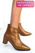 BOTINE DAMA PIELE NATURALA MARO DESCHIS 7S7723