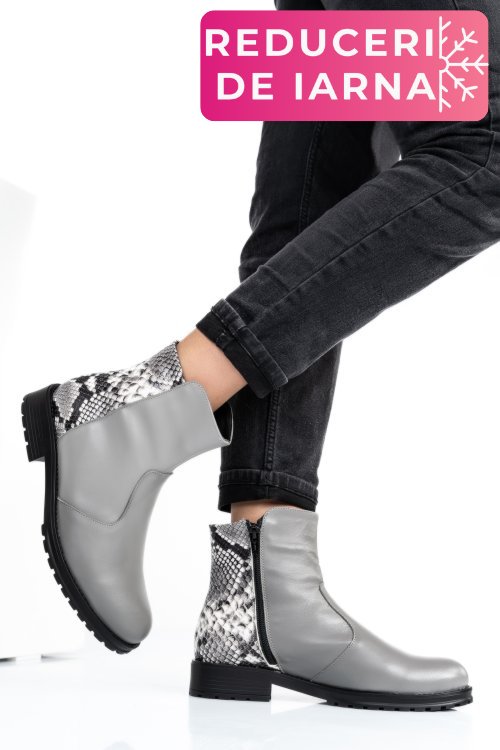 Ghete gri snk piele naturala 0s772lib-b