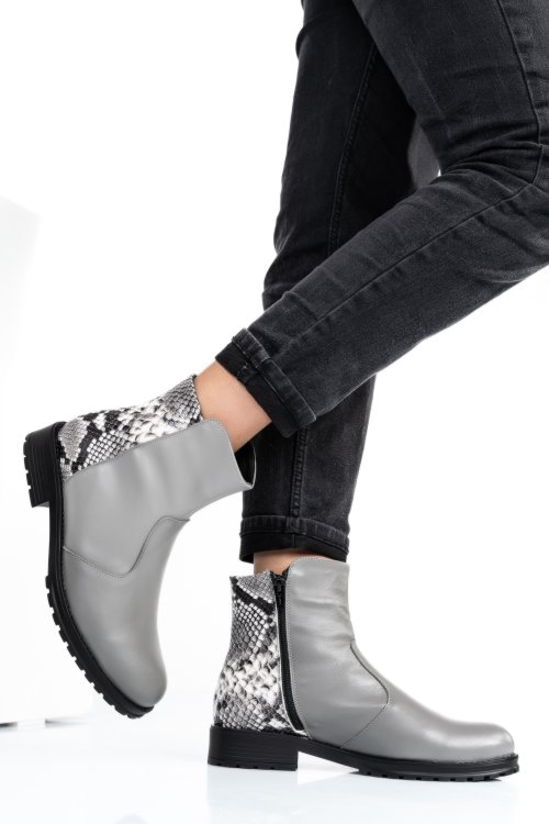 Ghete gri snk piele naturala 0s772lib-b