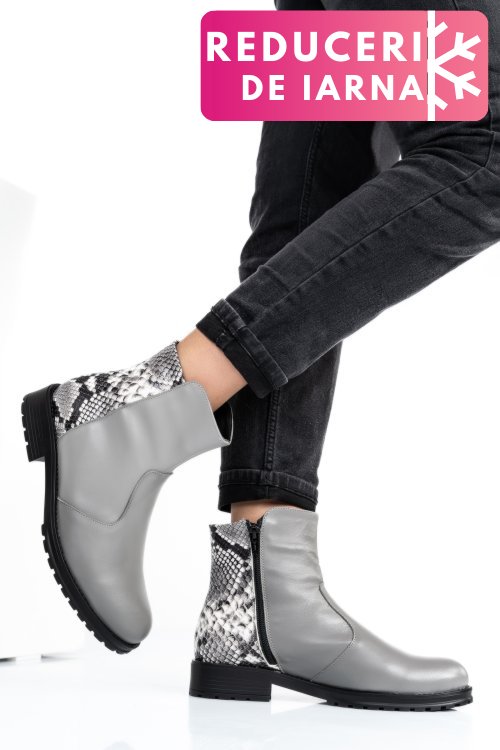 Ghete gri snk piele naturala 0s772lib-b